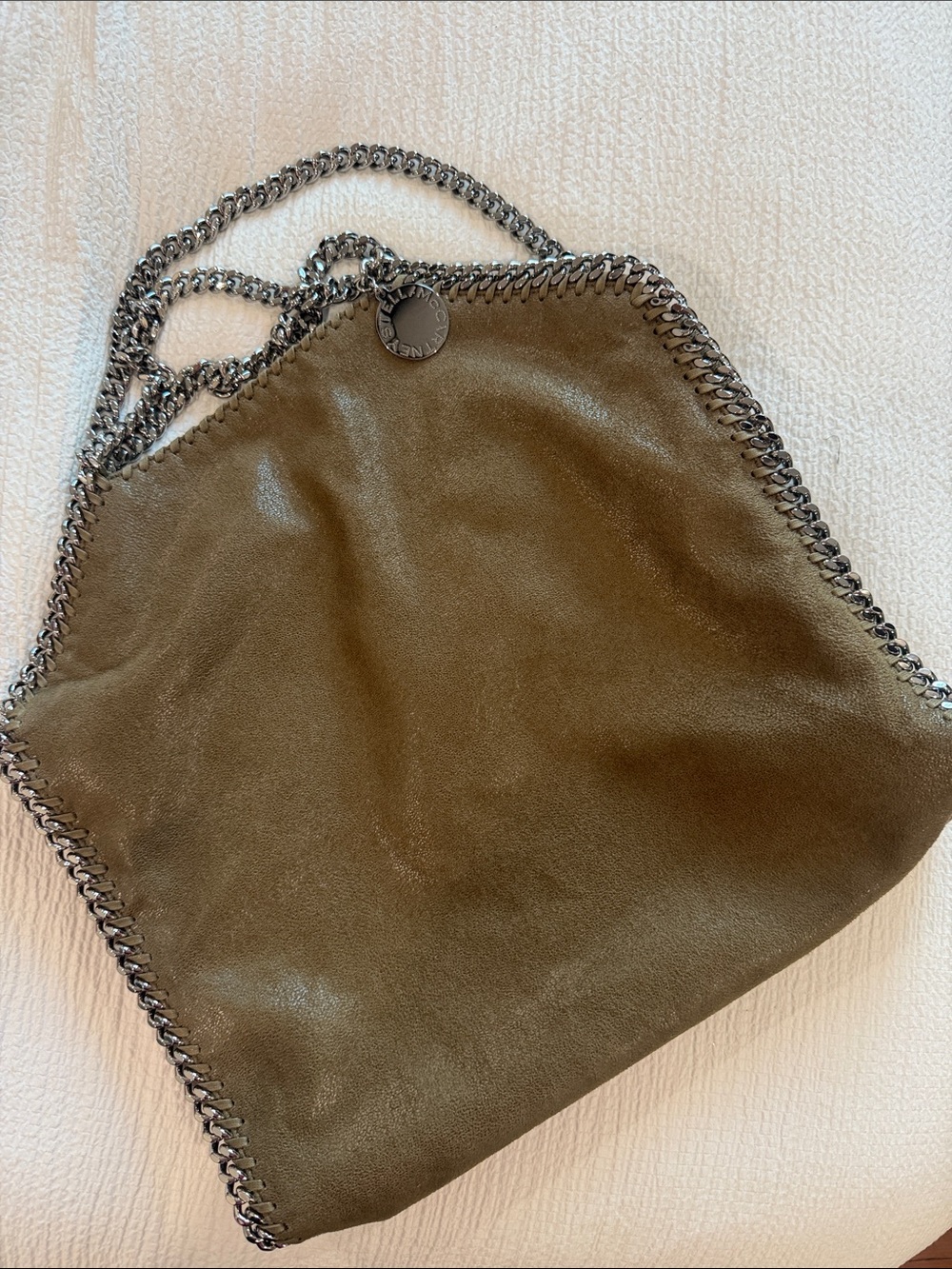 Stella McCartney Falabella Shaggy Deer 3-Chain Tote Bag.